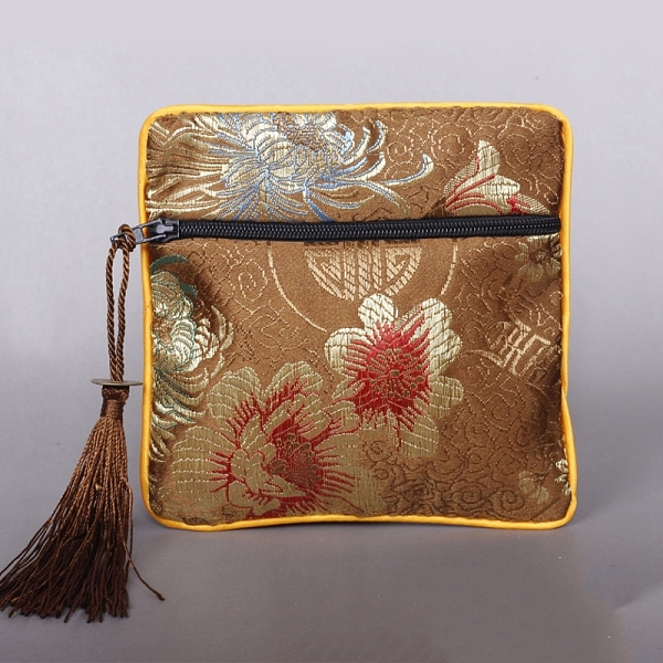 PandaHall Square Chinese Style Cloth Tassel Bags, with Zipper, for Bracelet, Necklace, Peru, 11.5x11.5cm Cloth Square Brown
PandaHall Square Chinese Style Cloth Tassel Bags, with Zipper, for Bracelet, Necklace, Peru, 11.5x11.5cm Cloth Square Brown