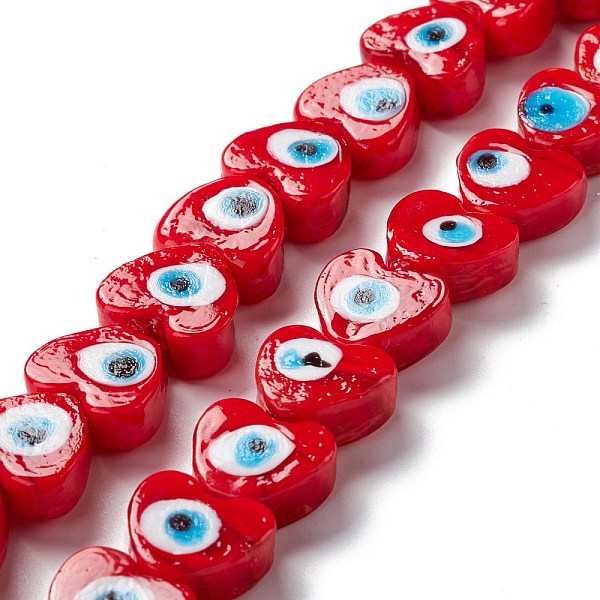 PandaHall Handmade Evil Eye Lampwork Beads, Heart, Red, 14.5~15x15.5~16x6.5~7.5mm, Hole: 1~1.6mm, about 25pcs/strand, 14.02~13.66 inch...
PandaHall Handmade Evil Eye Lampwork Beads, Heart, Red, 14.5~15x15.5~16x6.5~7.5mm, Hole: 1~1.6mm, about 25pcs/strand, 14.02~13.66 inch...