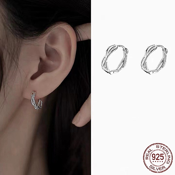PandaHall Twisted Rhodium Plated 925 Sterling Silver Small Huggie Hoop Earrings, Exquisite Minimalist Earrings for Girl Women, Platinum...
PandaHall Twisted Rhodium Plated 925 Sterling Silver Small Huggie Hoop Earrings, Exquisite Minimalist Earrings for Girl Women, Platinum...