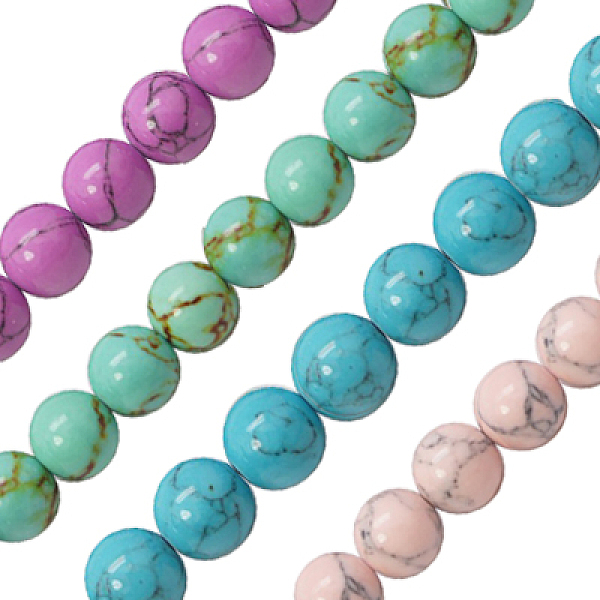 PandaHall Synthetic Turquoise Beads Strands, Dyed, Round, Mixed Color, 8mm, Hole: 1mm, about 50pcs/strand, 15.7 inch Synthetic Turquoise..., Multicolor
PandaHall Synthetic Turquoise Beads Strands, Dyed, Round, Mixed Color, 8mm, Hole: 1mm, about 50pcs/strand, 15.7 inch Synthetic Turquoise..., Multicolor
