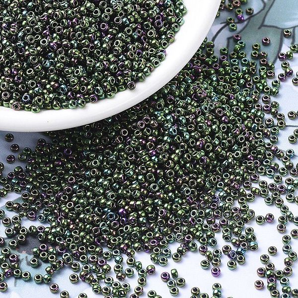 PandaHall MIYUKI Round Rocailles Beads, Japanese Seed Beads, 11/0, (RR465) Metallic Dark Green Iris, 2x1.3mm, Hole: 0.8mm, about 1111pcs/10g...
PandaHall MIYUKI Round Rocailles Beads, Japanese Seed Beads, 11/0, (RR465) Metallic Dark Green Iris, 2x1.3mm, Hole: 0.8mm, about 1111pcs/10g...