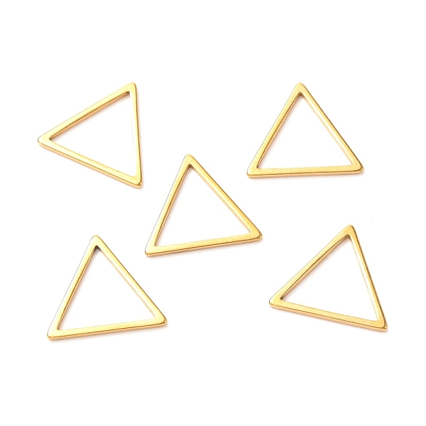 PandaHall 201 Stainless Steel Linking Rings, Triangle, Golden, 12x13.5x1mm 201 Stainless Steel Triangle
PandaHall 201 Stainless Steel Linking Rings, Triangle, Golden, 12x13.5x1mm 201 Stainless Steel Triangle