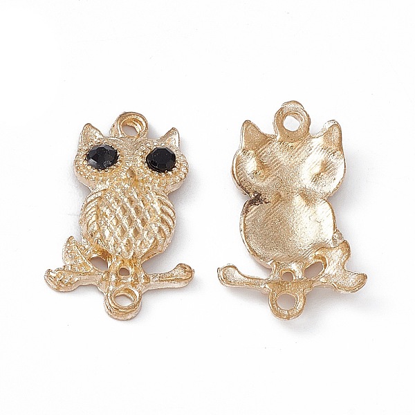 PandaHall Alloy Connector Charms, with Jet Rhinestones, Owl Links, Light Gold, 22x13.5x3mm, Hole: 1.2mm Alloy+Rhinestone Owl Black
PandaHall Alloy Connector Charms, with Jet Rhinestones, Owl Links, Light Gold, 22x13.5x3mm, Hole: 1.2mm Alloy+Rhinestone Owl Black