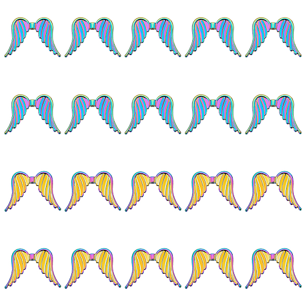 PandaHall SUPERFINDINGS Alloy Wing Beads, Cadmium Free & Lead Free, Rainbow Color, 25.5x35x4mm, Hole: 1.8mm, 20pcs/box Alloy Wing
PandaHall SUPERFINDINGS Alloy Wing Beads, Cadmium Free & Lead Free, Rainbow Color, 25.5x35x4mm, Hole: 1.8mm, 20pcs/box Alloy Wing