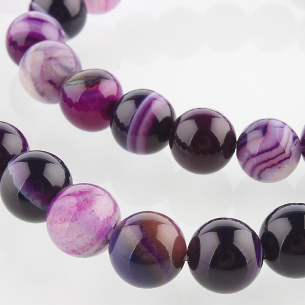 PandaHall Natural Striped Agate/Banded Agate Round Bead Strands, Dyed, Blue Violet, 8mm, Hole: 1mm, about 49pcs/strand, 14.96 inch Banded..., Purple
PandaHall Natural Striped Agate/Banded Agate Round Bead Strands, Dyed, Blue Violet, 8mm, Hole: 1mm, about 49pcs/strand, 14.96 inch Banded..., Purple