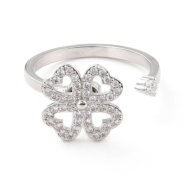 PandaHall Clover Rotatable Open Ring for Women, Brass Cubic Zirconia Fidget Spinner Rings, Adjustable Relieve Stress Cuff Ring, Platinum, US..., Clear
PandaHall Clover Rotatable Open Ring for Women, Brass Cubic Zirconia Fidget Spinner Rings, Adjustable Relieve Stress Cuff Ring, Platinum, US..., Clear