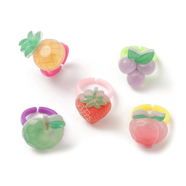 PandaHall 3D Fruit Resin Open Cuff Rings for Kids, Mixed Shapes, Inner Diameter: 13.5mm Resin Mixed Shapes
PandaHall 3D Fruit Resin Open Cuff Rings for Kids, Mixed Shapes, Inner Diameter: 13.5mm Resin Mixed Shapes
