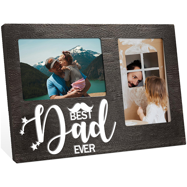 PandaHall MDF Double Photo Frames, Display Photo Frame, Rectangle with Word Beat Dad, Star, 200x320mm MDF Star Black
PandaHall MDF Double Photo Frames, Display Photo Frame, Rectangle with Word Beat Dad, Star, 200x320mm MDF Star Black