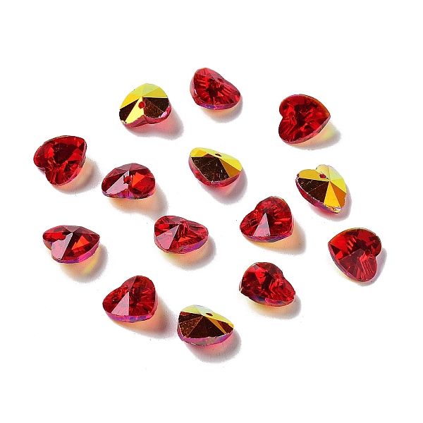 PandaHall Electroplate Glass Charms, AB Color Plated, Faceted Heart, FireBrick, 10x10x5~5.5mm, Hole: 1~1.2mm Glass Heart Red
PandaHall Electroplate Glass Charms, AB Color Plated, Faceted Heart, FireBrick, 10x10x5~5.5mm, Hole: 1~1.2mm Glass Heart Red