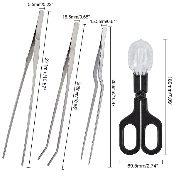 PandaHall Stainless Steel Feeding Tongs, for Reptile Vivarium Plants Snake Lizards Spider Frog Gecko, with Plastic Reptiles Feeding and...
PandaHall Stainless Steel Feeding Tongs, for Reptile Vivarium Plants Snake Lizards Spider Frog Gecko, with Plastic Reptiles Feeding and...