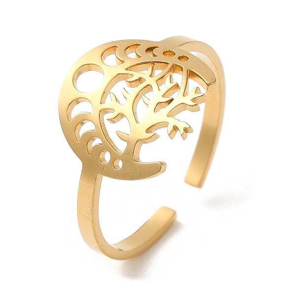 PandaHall 304 Stainless Steel Open Cuff Ring, Hollow Moon Phase & Tree of Life, Golden, US Size 8 1/4(18.3mm) 304 Stainless Steel Tree of...
PandaHall 304 Stainless Steel Open Cuff Ring, Hollow Moon Phase & Tree of Life, Golden, US Size 8 1/4(18.3mm) 304 Stainless Steel Tree of...
