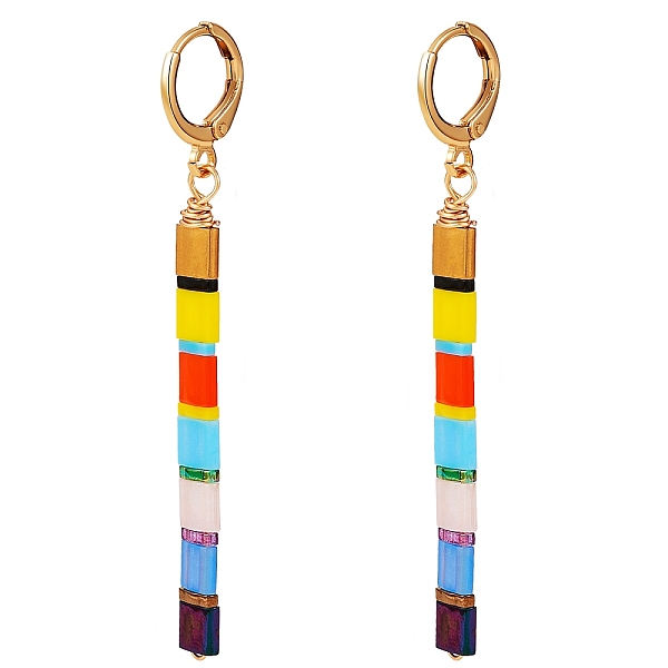 PandaHall Glass Seed Beads Dangle Hoop Earrings, Long Tassel Drop Earrings for Women, Colorful, 63mm, Pin: 0.8mm Glass Others
PandaHall Glass Seed Beads Dangle Hoop Earrings, Long Tassel Drop Earrings for Women, Colorful, 63mm, Pin: 0.8mm Glass Others