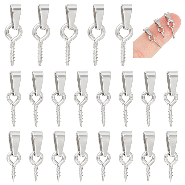 PandaHall Unicraftale 90Pcs 3 Style 304 Stainless Steel Screw Eye Peg Bails, Stainless Steel Color, 14~17.5mm, Hole: 6x3mm, Pin: 1.3mm...
PandaHall Unicraftale 90Pcs 3 Style 304 Stainless Steel Screw Eye Peg Bails, Stainless Steel Color, 14~17.5mm, Hole: 6x3mm, Pin: 1.3mm...