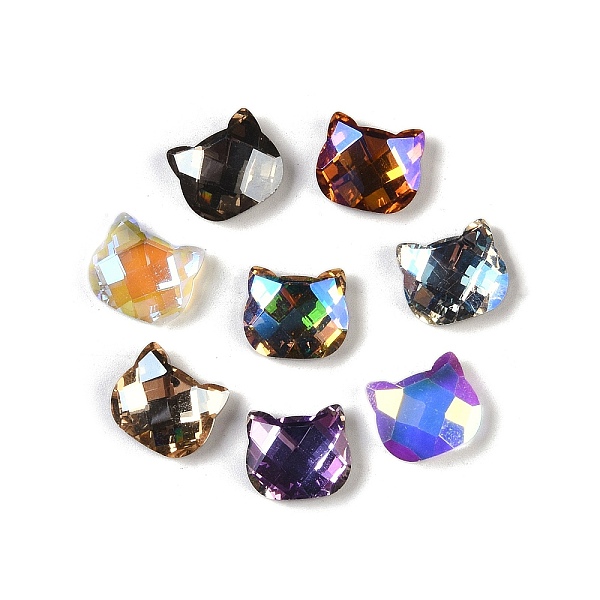 PandaHall Glass Rhinestone Cabochons, Point Back & Back Plated, Faceted, Mixed Color, 10x12x4.5mm Glass Cat Shape Multicolor
PandaHall Glass Rhinestone Cabochons, Point Back & Back Plated, Faceted, Mixed Color, 10x12x4.5mm Glass Cat Shape Multicolor