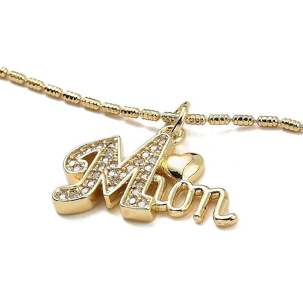 PandaHall Golden Plated Brass Micro Pave Cubic Zirconia Pendant Necklaces, for Mother's Day, Word, 16.69 inch(424mm), Pendant: 15x21mm Brass..., Clear
PandaHall Golden Plated Brass Micro Pave Cubic Zirconia Pendant Necklaces, for Mother's Day, Word, 16.69 inch(424mm), Pendant: 15x21mm Brass..., Clear