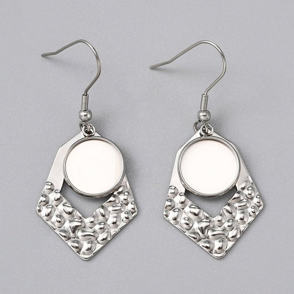 PandaHall 304 Stainless Steel Earring Hooks, with Flat Round Settings, Polygon, Stainless Steel Color, 47mm, Pin: 1mm, Tray: 12mm 304...
PandaHall 304 Stainless Steel Earring Hooks, with Flat Round Settings, Polygon, Stainless Steel Color, 47mm, Pin: 1mm, Tray: 12mm 304...