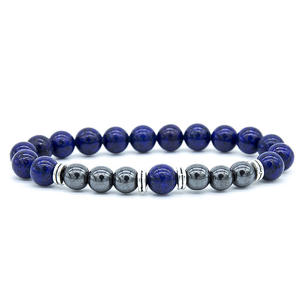 PandaHall Natural Lapis Lazuli & Synthetic Hematite Stretch Bracelet Lapis Lazuli Round
PandaHall Natural Lapis Lazuli & Synthetic Hematite Stretch Bracelet Lapis Lazuli Round