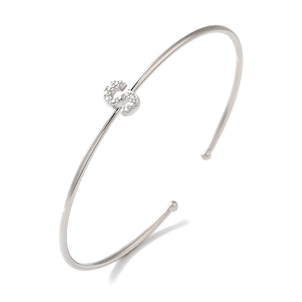 PandaHall Rack Plating Brass Micro Pave Clear Cubic Zirconia Letter Open Cuff Bangles, Torque Bangles for Women, Platinum, Lead Free &...
PandaHall Rack Plating Brass Micro Pave Clear Cubic Zirconia Letter Open Cuff Bangles, Torque Bangles for Women, Platinum, Lead Free &...