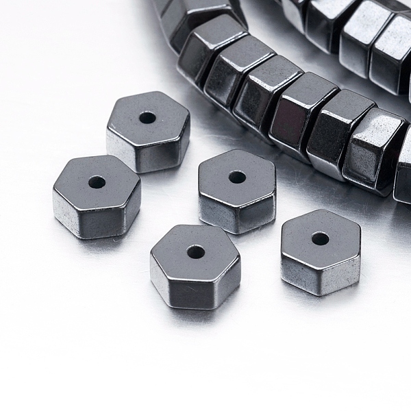 PandaHall Non-magnetic Synthetic Hematite Beads Strands, Hexagon, 6x3mm, Hole: 0.8mm, about 133pcs/strand, 15.3 inch(39cm) Non-magnetic...
PandaHall Non-magnetic Synthetic Hematite Beads Strands, Hexagon, 6x3mm, Hole: 0.8mm, about 133pcs/strand, 15.3 inch(39cm) Non-magnetic...