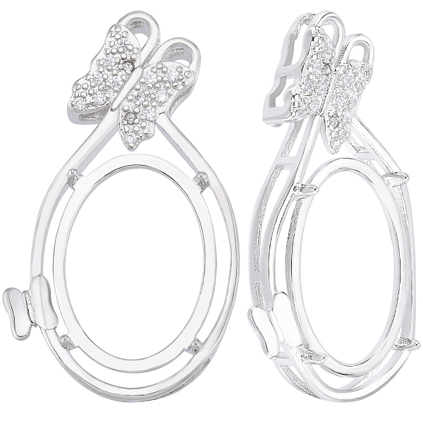 PandaHall Beebeecraft 4Pcs Brass Basket Pendant Cabochon Settings with Prongs Mounting, Oval with Butterfly, 925 Sterling Silver Plated...
PandaHall Beebeecraft 4Pcs Brass Basket Pendant Cabochon Settings with Prongs Mounting, Oval with Butterfly, 925 Sterling Silver Plated...