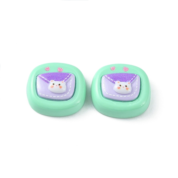 PandaHall Opaque Cute Cartoon Resin Cabochons, Rectangle, Aquamarine, 15.5~17x16~17.5x7.5~8mm Resin Rectangle Green
PandaHall Opaque Cute Cartoon Resin Cabochons, Rectangle, Aquamarine, 15.5~17x16~17.5x7.5~8mm Resin Rectangle Green
