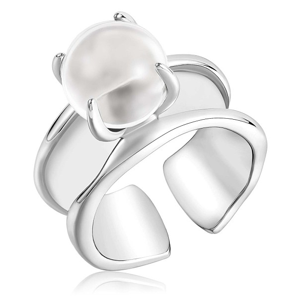 PandaHall Rhodium Plated 925 Sterling Silver Open Cuff Ring, Natural Quartz Crystal Round Beaded Ring for Women, Platinum, US Size 5 1/4...
PandaHall Rhodium Plated 925 Sterling Silver Open Cuff Ring, Natural Quartz Crystal Round Beaded Ring for Women, Platinum, US Size 5 1/4...