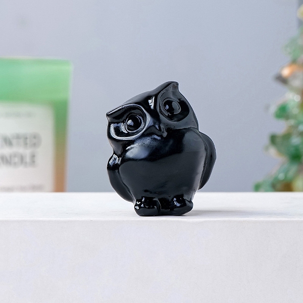PandaHall Natural Obsidian Carved Healing Owl Figurines, Reiki Energy Stone Display Decorations, 35x30mm Obsidian Owl
PandaHall Natural Obsidian Carved Healing Owl Figurines, Reiki Energy Stone Display Decorations, 35x30mm Obsidian Owl