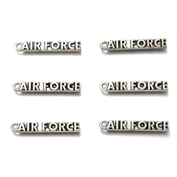 PandaHall Tibetan Style Alloy Pendants, with Word Air Force, Cadmium Free & Lead Free, Antique Silver, 30x4.5x2mm, Hole: 2mm, about...
PandaHall Tibetan Style Alloy Pendants, with Word Air Force, Cadmium Free & Lead Free, Antique Silver, 30x4.5x2mm, Hole: 2mm, about...