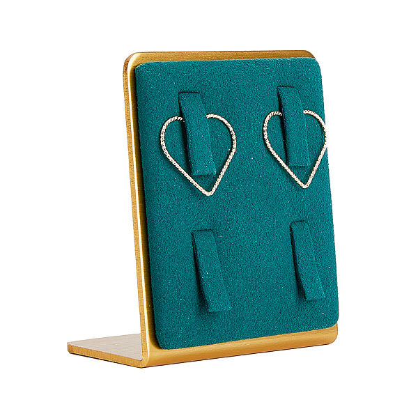 PandaHall Velvet Earring Displays, L-Shaped Earring Display Stand, with Golden Tone Alloy Findings, Green, 6.4x3.4x7.3cm Velvet Green
PandaHall Velvet Earring Displays, L-Shaped Earring Display Stand, with Golden Tone Alloy Findings, Green, 6.4x3.4x7.3cm Velvet Green
