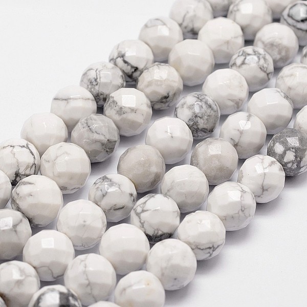 PandaHall Natural Howlite Beads Strands, Faceted, Round, 12mm, Hole: 1mm, about 31pcs/strand, 14.9 inch~15.1 inch Howlite Round White
PandaHall Natural Howlite Beads Strands, Faceted, Round, 12mm, Hole: 1mm, about 31pcs/strand, 14.9 inch~15.1 inch Howlite Round White