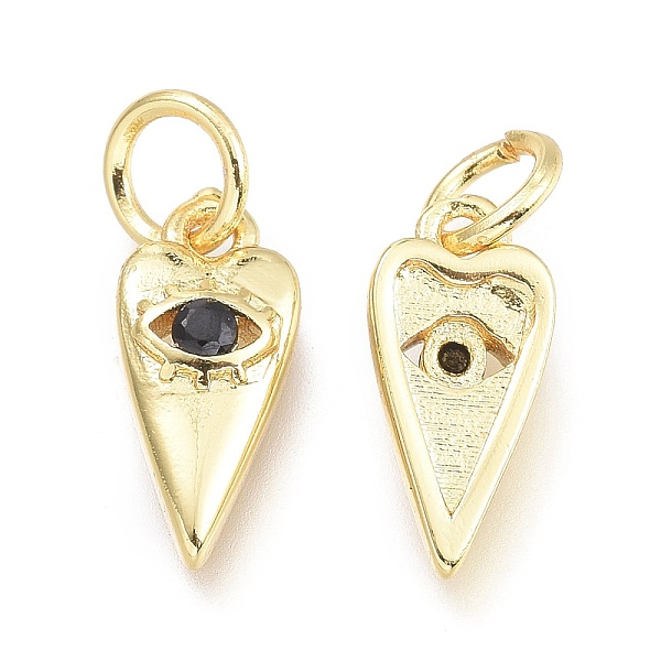PandaHall Brass Micro Pave Cubic Zirconia Pendants, with Jump Ring, Heart with Eye, Real 18K Gold Plated, Black, 12x5.5x2.3mm, Jump Rings...
PandaHall Brass Micro Pave Cubic Zirconia Pendants, with Jump Ring, Heart with Eye, Real 18K Gold Plated, Black, 12x5.5x2.3mm, Jump Rings...