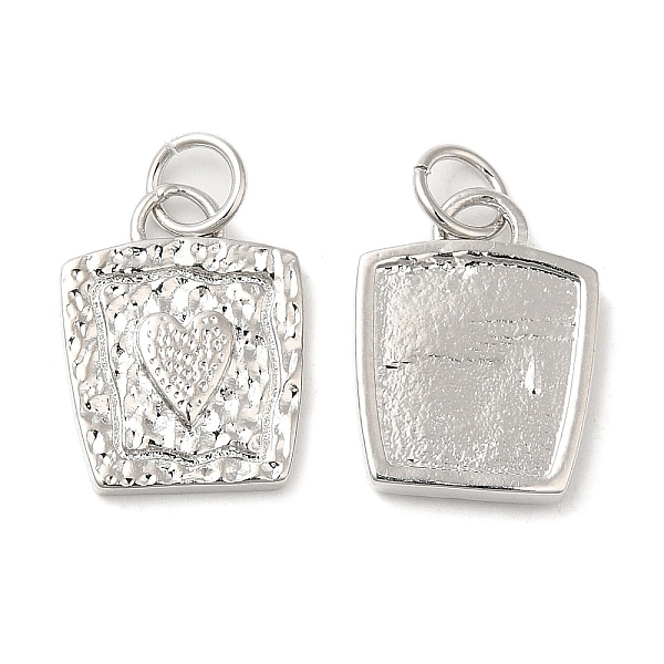 PandaHall Brass Charms, with Jump Ring, Long-Lasting Plated, Lead Free & Cadmium Free, Trapezoid with Heart Charm, Platinum, 14.5x11x2mm...
PandaHall Brass Charms, with Jump Ring, Long-Lasting Plated, Lead Free & Cadmium Free, Trapezoid with Heart Charm, Platinum, 14.5x11x2mm...