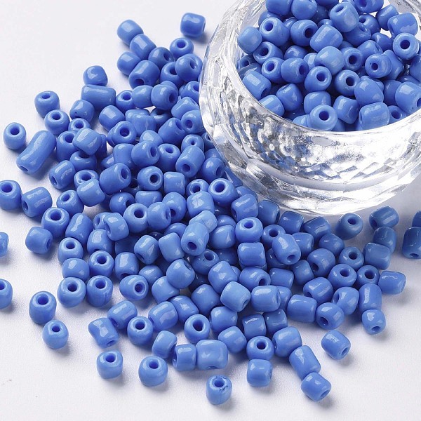 PandaHall 6/0 Opaque Colours Round Glass Seed Beads, Cornflower Blue, Size: about 4mm in diameter, hole:1.5mm, about 495pcs/50g Glass Blue
PandaHall 6/0 Opaque Colours Round Glass Seed Beads, Cornflower Blue, Size: about 4mm in diameter, hole:1.5mm, about 495pcs/50g Glass Blue