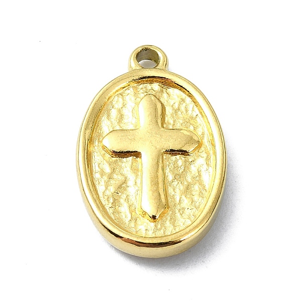 PandaHall Ion Plating(IP) 304 Stainless Steel Pendants, Real 18K Gold Plated, Oval with Cross, 16.5x10.5x2.5mm, Hole: 1.5mm 304 Stainless...
PandaHall Ion Plating(IP) 304 Stainless Steel Pendants, Real 18K Gold Plated, Oval with Cross, 16.5x10.5x2.5mm, Hole: 1.5mm 304 Stainless...