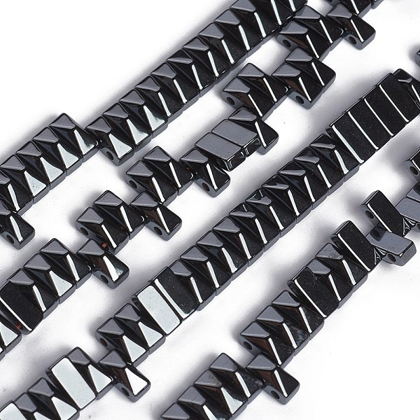 PandaHall Non-magnetic Synthetic Hematite Multi-Strand Links, Two-Hole, Pointed Rectangle, 6.5x2.5x3.5mm, Hole: 1mm, about 146pcs/strand...
PandaHall Non-magnetic Synthetic Hematite Multi-Strand Links, Two-Hole, Pointed Rectangle, 6.5x2.5x3.5mm, Hole: 1mm, about 146pcs/strand...