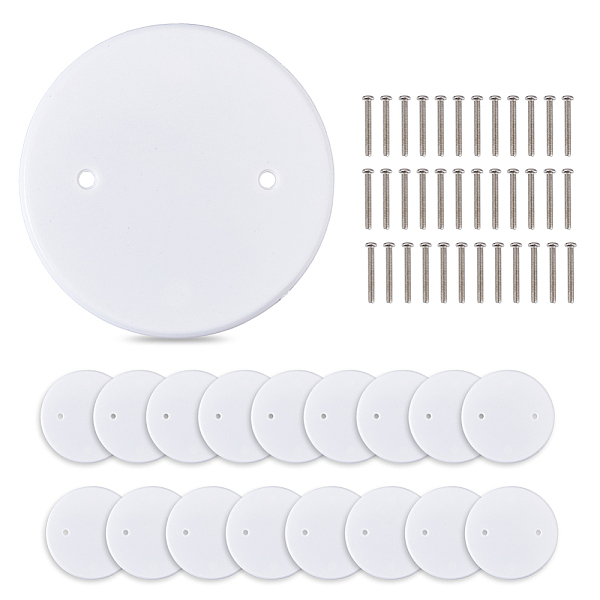 PandaHall SUPERFINDINGS 18Pcs Wall Hole Cover Ceiling Cover Plate Flat Round Ceiling Cover Plate Circle Wallplate with 36pcs Screws to Cover..., White
PandaHall SUPERFINDINGS 18Pcs Wall Hole Cover Ceiling Cover Plate Flat Round Ceiling Cover Plate Circle Wallplate with 36pcs Screws to Cover..., White