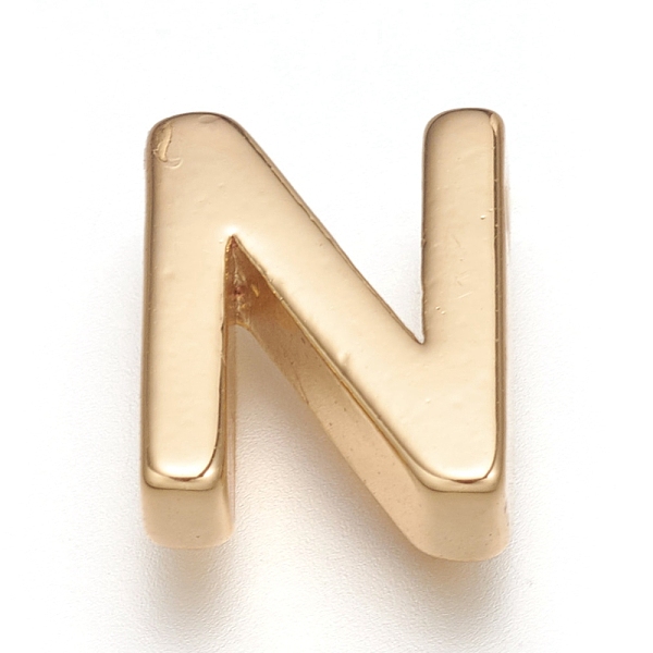 PandaHall Brass Charms, Long-Lasting Plated, Real 18K Gold Plated, Letter.N, N: 8.5x7x3mm, Hole: 1.2mm Brass Letter
PandaHall Brass Charms, Long-Lasting Plated, Real 18K Gold Plated, Letter.N, N: 8.5x7x3mm, Hole: 1.2mm Brass Letter