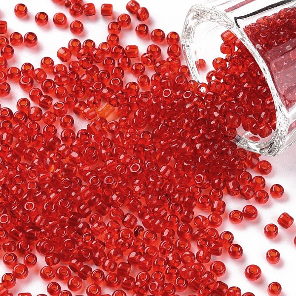 PandaHall Glass Seed Beads, Transparent, Round, Crimson, 8/0, 3mm, Hole: 1mm, about 10000 beads/pound Glass Pink
PandaHall Glass Seed Beads, Transparent, Round, Crimson, 8/0, 3mm, Hole: 1mm, about 10000 beads/pound Glass Pink