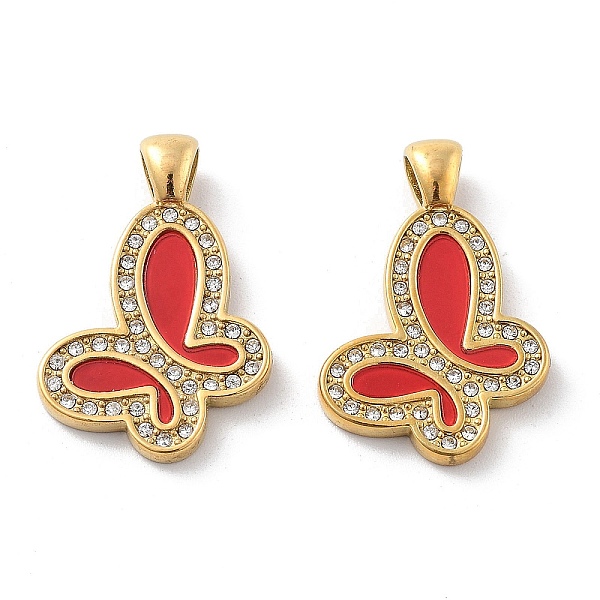 PandaHall Acrylic Pendants, with Ion Plating(IP) 304 Stainless Steel Rhinestone Findings, Real 14K Gold Plated, Butterfly, 18x21x2mm, Hole..., Red
PandaHall Acrylic Pendants, with Ion Plating(IP) 304 Stainless Steel Rhinestone Findings, Real 14K Gold Plated, Butterfly, 18x21x2mm, Hole..., Red