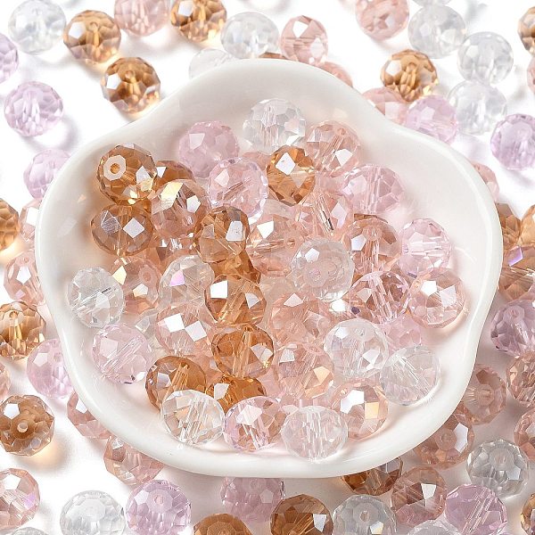 PandaHall Glass Beads, Faceted, Rondelle, Pearl Pink, 10x8mm, Hole: 1mm, about 67pcs/60g Glass Rondelle
PandaHall Glass Beads, Faceted, Rondelle, Pearl Pink, 10x8mm, Hole: 1mm, about 67pcs/60g Glass Rondelle