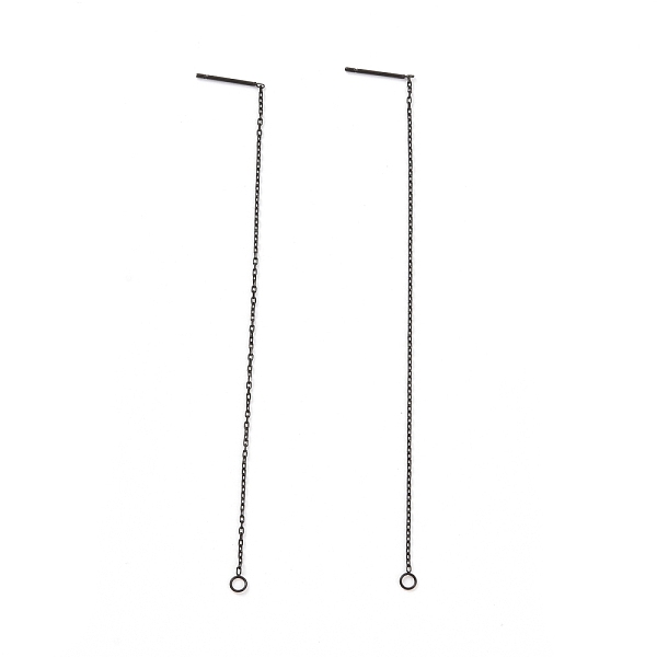 PandaHall 304 Stainless Steel Stud Earring Finding, with Ring, Ear Thread, Electrophoresis Black, 100~109x0.7x0.25mm, Hole: 1.7mm, Pin...
PandaHall 304 Stainless Steel Stud Earring Finding, with Ring, Ear Thread, Electrophoresis Black, 100~109x0.7x0.25mm, Hole: 1.7mm, Pin...