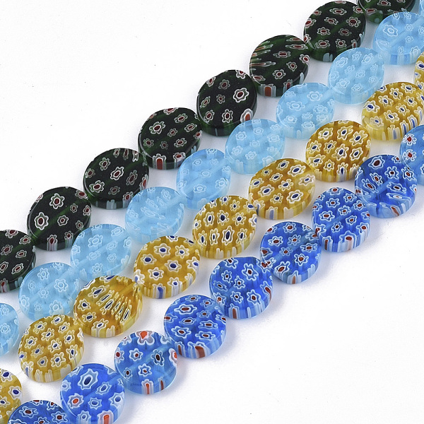 PandaHall Handmade Millefiori Glass Beads Strands, Oval, Mixed Color, 12.5~15x11~13x4.5~5mm, Hole: 1.2mm, about 31~36pcs/Strand, 17.91..., Multicolor
PandaHall Handmade Millefiori Glass Beads Strands, Oval, Mixed Color, 12.5~15x11~13x4.5~5mm, Hole: 1.2mm, about 31~36pcs/Strand, 17.91..., Multicolor