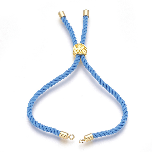 PandaHall Cotton Cord Bracelet Making, with Brass Findings, Flat Round with Tree of Life, Real 18K Gold Plated, Dodger Blue, 8-5/8 inch...
PandaHall Cotton Cord Bracelet Making, with Brass Findings, Flat Round with Tree of Life, Real 18K Gold Plated, Dodger Blue, 8-5/8 inch...