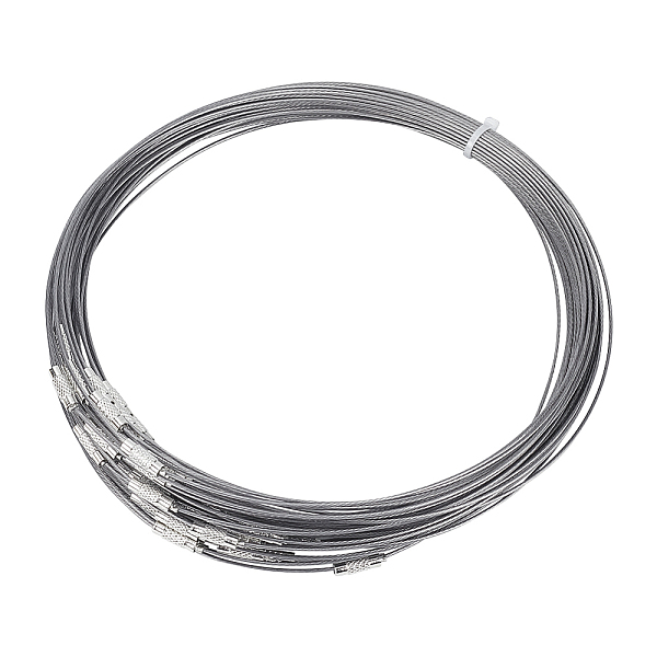 PandaHall 50 Pcs Necklace Wire, Jewelry Steel Wire with Screw Clasp 201 Stainless Steel Necklace Cord for DIY Jewellery Making, Slate Gray...
PandaHall 50 Pcs Necklace Wire, Jewelry Steel Wire with Screw Clasp 201 Stainless Steel Necklace Cord for DIY Jewellery Making, Slate Gray...