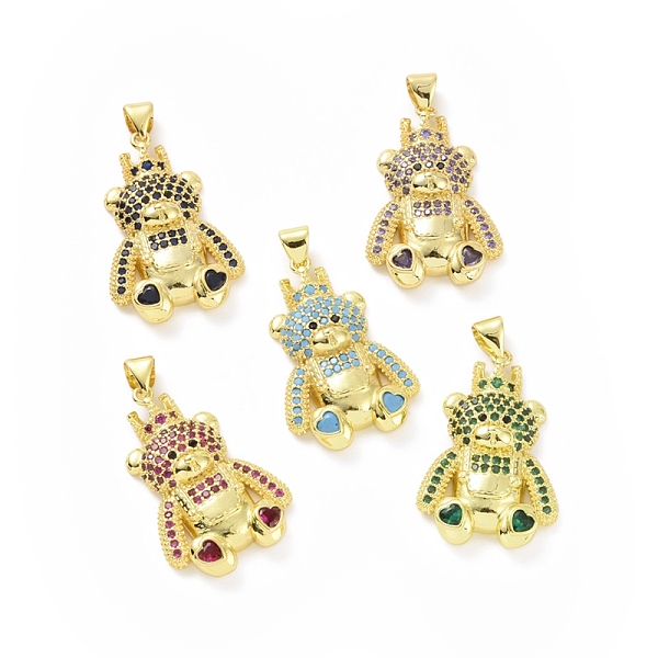 PandaHall Brass Cubic Zirconia Pendants, Golden, Bear with Heart & Bowknot Charm, Mixed Color, 28x18x5mm, Hole: 4X6.5mm Brass+Cubic Zirconia..., Multicolor
PandaHall Brass Cubic Zirconia Pendants, Golden, Bear with Heart & Bowknot Charm, Mixed Color, 28x18x5mm, Hole: 4X6.5mm Brass+Cubic Zirconia..., Multicolor