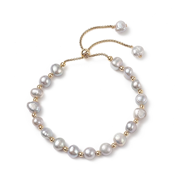 PandaHall Dyed Natural Pearl & Brass Round Beaded Slider Bracelet, Adjustable Bracelet with Golden 304 Stainless Steel Box Chains for Women...
PandaHall Dyed Natural Pearl & Brass Round Beaded Slider Bracelet, Adjustable Bracelet with Golden 304 Stainless Steel Box Chains for Women...