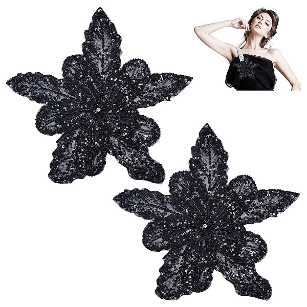 PandaHall 3D Flower Shape Polyester Embroidery Applqiues, Glass & Sequin Ornament Accessories, Black, 310x310x17mm Polyester Flower Black
PandaHall 3D Flower Shape Polyester Embroidery Applqiues, Glass & Sequin Ornament Accessories, Black, 310x310x17mm Polyester Flower Black