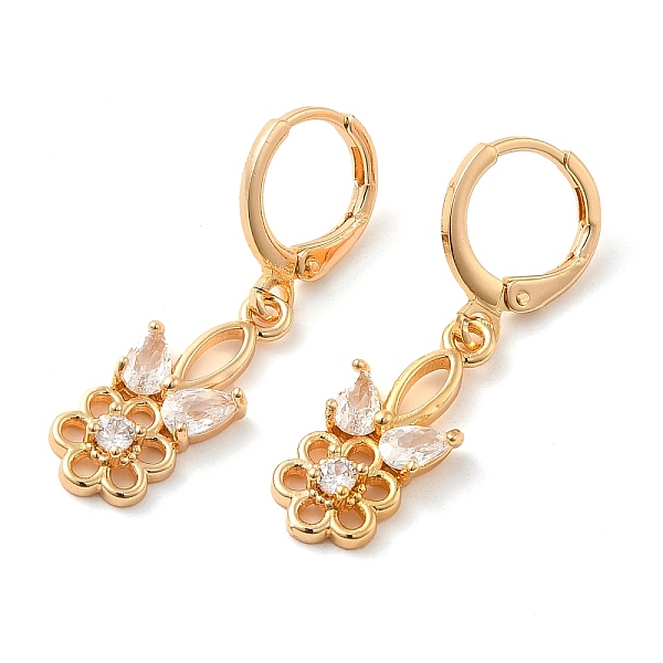 PandaHall Rack Plating Golden Brass Dangle Leverback Earrings, with Cubic Zirconia, Flower, Clear, 33.5x8.5mm Cubic Zirconia Flower Clear
PandaHall Rack Plating Golden Brass Dangle Leverback Earrings, with Cubic Zirconia, Flower, Clear, 33.5x8.5mm Cubic Zirconia Flower Clear