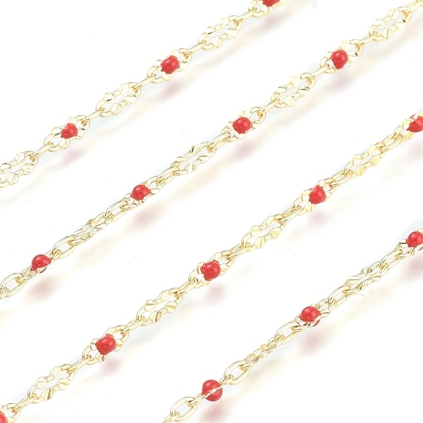 PandaHall Brass Oval Link Chains, with Enamel & Spool, Unwelded, Long-Lasting Plated, Real 18K Gold Plated, Red, Oval link: 5.5x2x0.5mm and...
PandaHall Brass Oval Link Chains, with Enamel & Spool, Unwelded, Long-Lasting Plated, Real 18K Gold Plated, Red, Oval link: 5.5x2x0.5mm and...