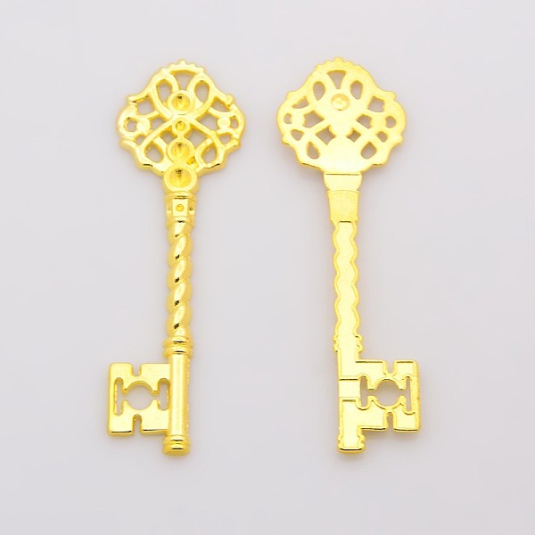 PandaHall Key Tibetan Style Pendant Rhinestone Settings, Cadmium Free & Lead Free, Golden, 68x20.5x3mm, Hole: 1mm Alloy Key
PandaHall Key Tibetan Style Pendant Rhinestone Settings, Cadmium Free & Lead Free, Golden, 68x20.5x3mm, Hole: 1mm Alloy Key